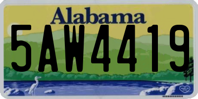AL license plate 5AW4419