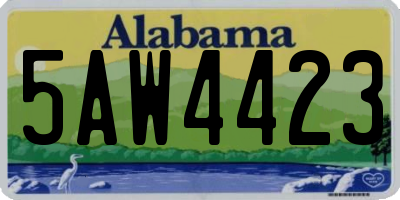 AL license plate 5AW4423
