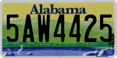 AL license plate 5AW4425