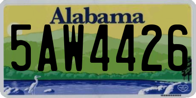 AL license plate 5AW4426