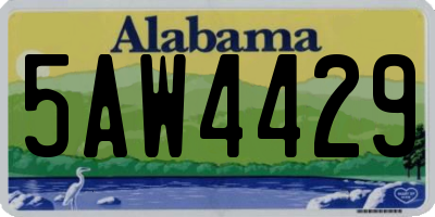 AL license plate 5AW4429