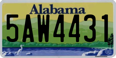AL license plate 5AW4431