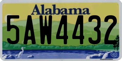 AL license plate 5AW4432