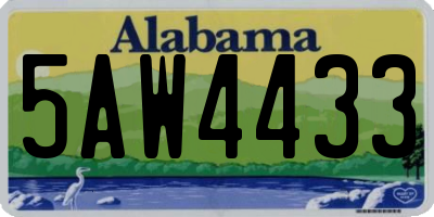 AL license plate 5AW4433