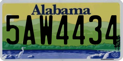 AL license plate 5AW4434