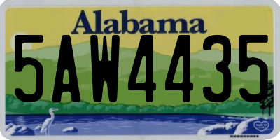 AL license plate 5AW4435