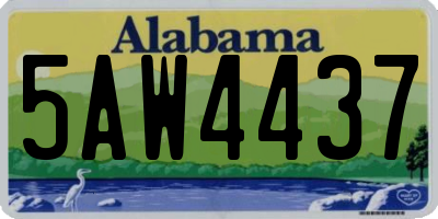 AL license plate 5AW4437