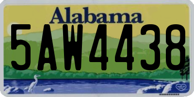 AL license plate 5AW4438