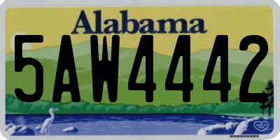 AL license plate 5AW4442