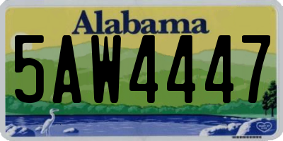 AL license plate 5AW4447
