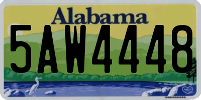 AL license plate 5AW4448