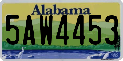 AL license plate 5AW4453