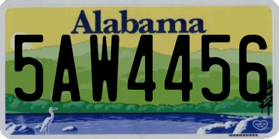 AL license plate 5AW4456