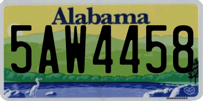 AL license plate 5AW4458
