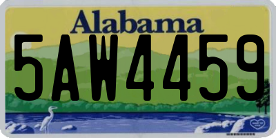 AL license plate 5AW4459