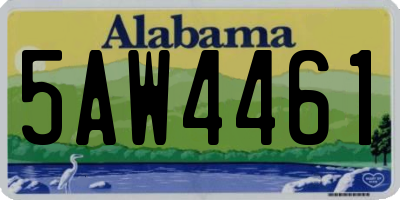 AL license plate 5AW4461