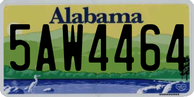 AL license plate 5AW4464