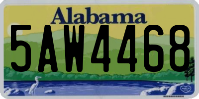 AL license plate 5AW4468