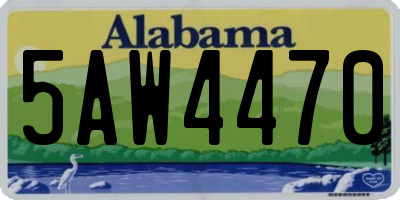 AL license plate 5AW4470