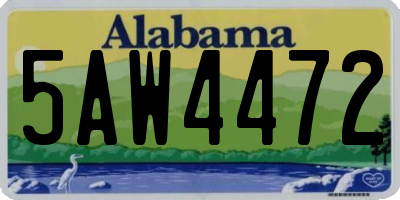 AL license plate 5AW4472