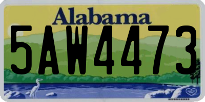 AL license plate 5AW4473