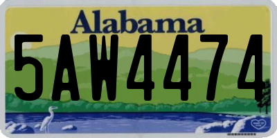 AL license plate 5AW4474