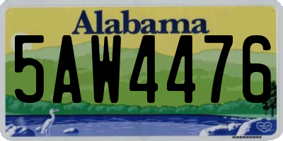 AL license plate 5AW4476