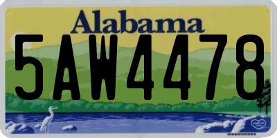 AL license plate 5AW4478