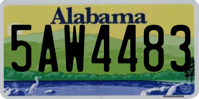 AL license plate 5AW4483