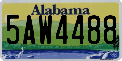 AL license plate 5AW4488