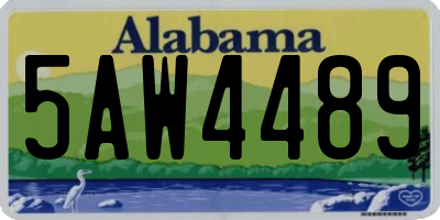 AL license plate 5AW4489
