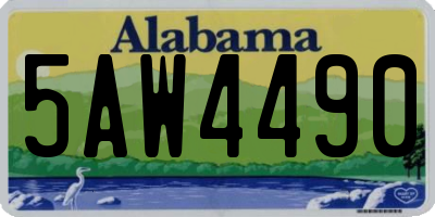 AL license plate 5AW4490