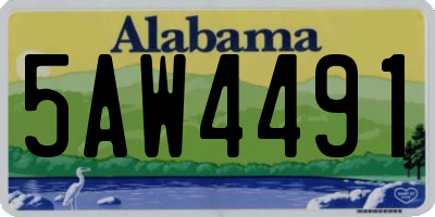 AL license plate 5AW4491