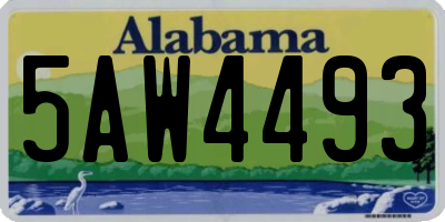 AL license plate 5AW4493