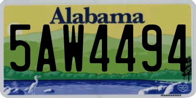 AL license plate 5AW4494