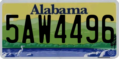AL license plate 5AW4496