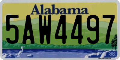 AL license plate 5AW4497