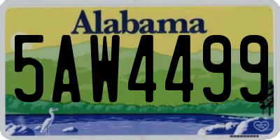 AL license plate 5AW4499