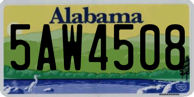 AL license plate 5AW4508