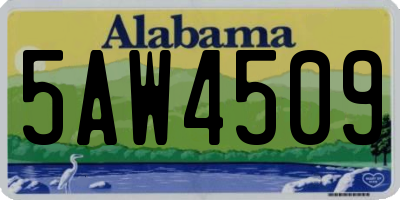 AL license plate 5AW4509