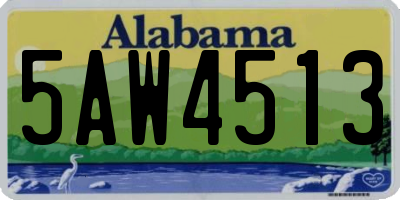 AL license plate 5AW4513