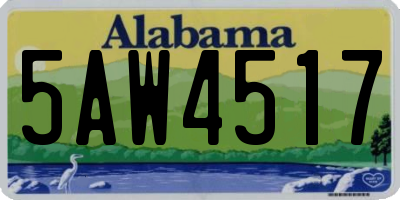 AL license plate 5AW4517