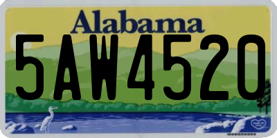AL license plate 5AW4520