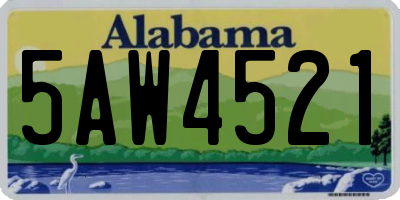 AL license plate 5AW4521