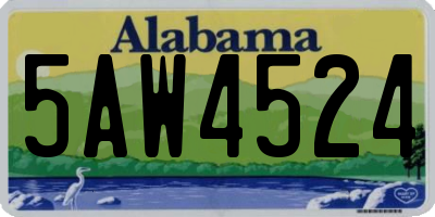 AL license plate 5AW4524