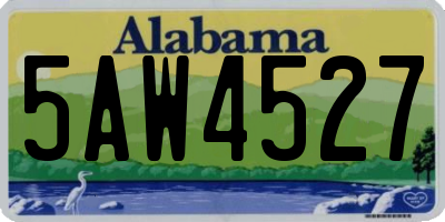 AL license plate 5AW4527