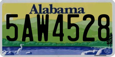 AL license plate 5AW4528