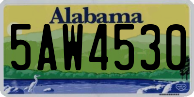 AL license plate 5AW4530