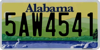 AL license plate 5AW4541