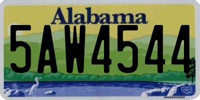 AL license plate 5AW4544